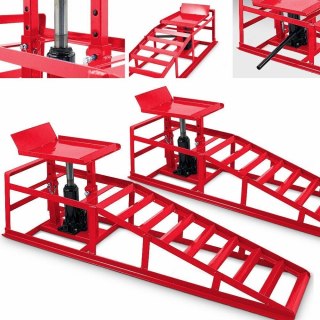 RAMPA CZERWONE RAMPY Z PODNOŚNIKIEM HYDRAULICZNYM 2 x 2000 kg Bituxx