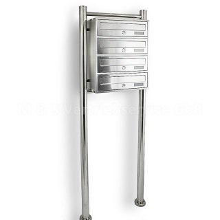 SKRZYNKA POCZTOWA LOKATORSKA 4 METALLIC STAL NIERDZEWNA Bituxx