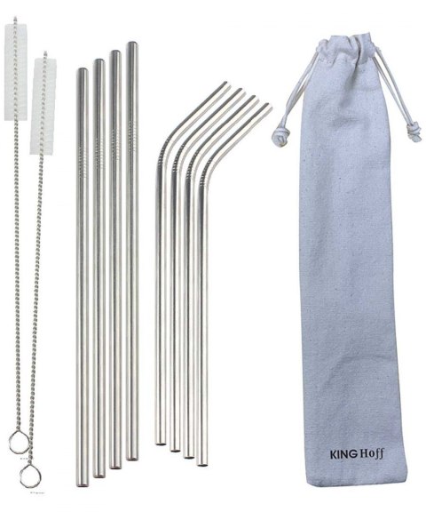 SŁOMKI METALOWE DO NAPOJÓW KINGHOFF 8szt. + ETUI KH-1357 KINGHOFF SŁOMKI METALOWE DO NAPOJÓW KINGHOFF 8szt. + ETUI KH-1357 KINGHOFF