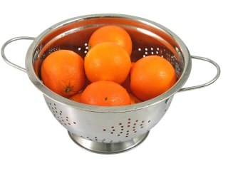 STALOWY DURSZLAK GŁĘBOKI 24cm KINGHOFF KH-1237 KINGHOFF