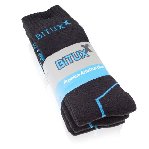 Skarpety robocze sportowe długie rozm. 39-50 czarne 12 par Bituxx Skarpety robocze sportowe długie rozm. 39-50 czarne 12 par Bituxx