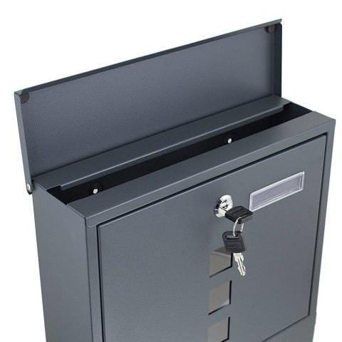 Skrzynka pocztowa na listy z gazetnikiem ze stali inox Bituxx Skrzynka pocztowa na listy z gazetnikiem ze stali inox Bituxx