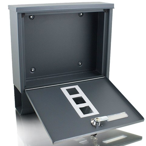 Skrzynka pocztowa na listy z gazetnikiem ze stali inox Bituxx Skrzynka pocztowa na listy z gazetnikiem ze stali inox Bituxx
