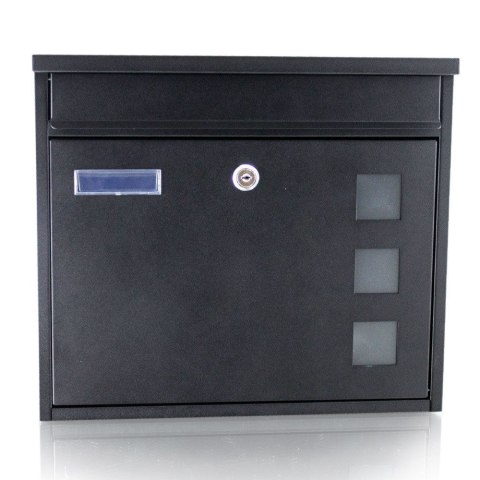 Skrzynka pocztowa ścienna Mailbox Letterbox Czarna Bituxx Skrzynka pocztowa ścienna Mailbox Letterbox Czarna Bituxx