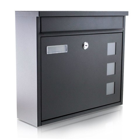 Skrzynka pocztowa ścienna Mailbox Letterbox Czarna Bituxx Skrzynka pocztowa ścienna Mailbox Letterbox Czarna Bituxx