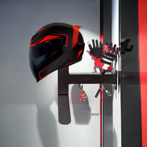 Uchwyt ścienny do kasku motocyklowego kluczy kombinezonu Czarny Bituxx