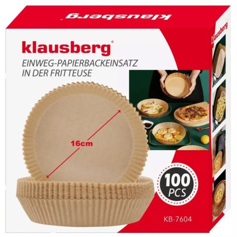WKŁAD PAPIEROWY DO FRYTOWNICY 16cm 100szt. KLAUSBERG KB-7604 KLAUSBERG