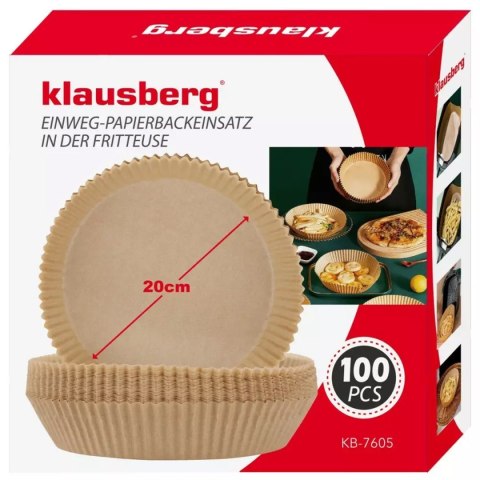 WKŁAD PAPIEROWY DO FRYTOWNICY 20cm 100szt. KLAUSBERG KB-7605 KLAUSBERG