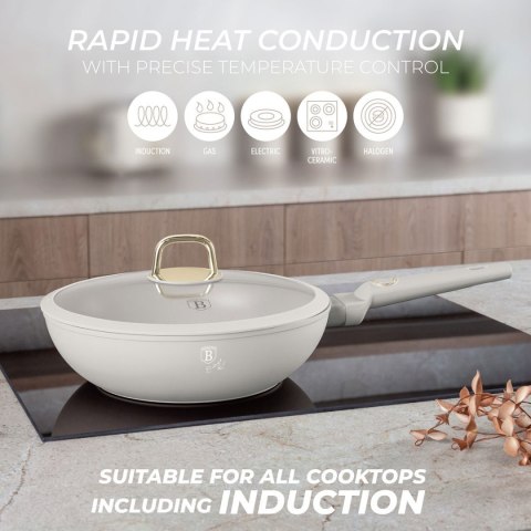 WOK TYTANOWY Z POKRYWĄ 28cm BERLINGER HAUS BH-8064 SAHARA BERLINGER HAUS