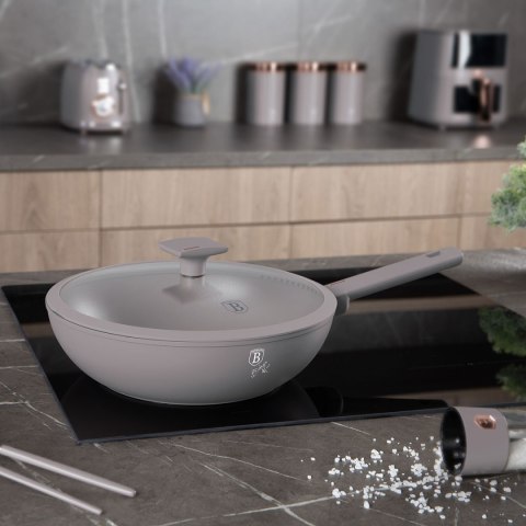 WOK TYTANOWY Z POKRYWĄ 28cm BERLINGER HAUS BH-8094 TAUPE BERLINGER HAUS WOK TYTANOWY Z POKRYWĄ 28cm BERLINGER HAUS BH-8094 TAUPE BERLINGER HAUS