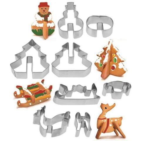 WYKRAWACZE DO CIASTECZEK PIERNICZNKÓW ŚWIĄTECZNYCH 3D LA CUCINA WYKRAWACZE DO CIASTECZEK PIERNICZNKÓW ŚWIĄTECZNYCH 3D LA CUCINA