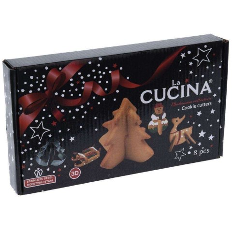 WYKRAWACZE DO CIASTECZEK PIERNICZNKÓW ŚWIĄTECZNYCH 3D LA CUCINA WYKRAWACZE DO CIASTECZEK PIERNICZNKÓW ŚWIĄTECZNYCH 3D LA CUCINA