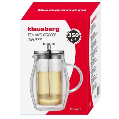 ZAPARZACZ TŁOKOWY DO KAWY/HERBATY TERMICZNY 350ml KLAUSBERG KB-7682 KLAUSBERG