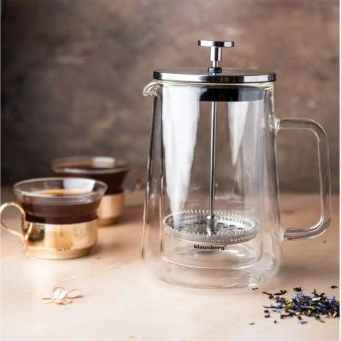 ZAPARZACZ TŁOKOWY DO KAWY/HERBATY TERMICZNY 600ml KLAUSBERG KB-7685 KLAUSBERG