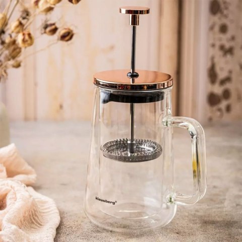 ZAPARZACZ TŁOKOWY DO KAWY/HERBATY TERMICZNY 600ml KLAUSBERG KB-7724 KLAUSBERG