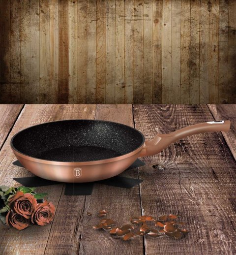 ZESTAW 3 PATELNI GRANITOWYCH BERLINGER HAUS ROSE GOLD LINE BH-6195 BERLINGER HAUS