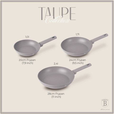 ZESTAW 3 PATELNI TYTANOWYCH BERLINGER HAUS BH-8108 TAUPE BERLINGER HAUS ZESTAW 3 PATELNI TYTANOWYCH BERLINGER HAUS BH-8108 TAUPE BERLINGER HAUS