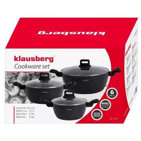 ZESTAW 6 ELEM. GARNKÓW MARMURKOWYCH KLAUSBERG KB-7673 KLAUSBERG