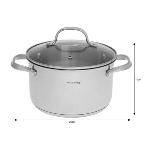 ZESTAW GARNKÓW 9 ELEM.KLAUSBERG KB-7215 STAL 18/10 KLAUSBERG