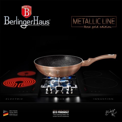 ZESTAW GARNKÓW GRANITOWYCH BERLINGER HAUS BH-7124 ROSE GOLD 18 ELEM. BERLINGER HAUS