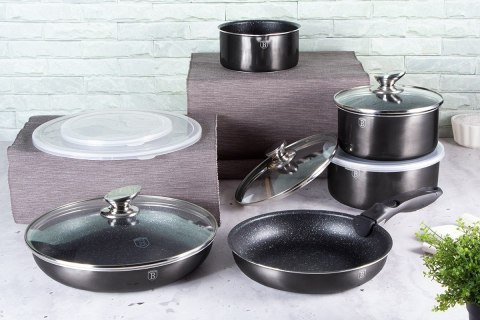 Zestaw garnków Click&Cook Berlinger Haus BH-6910 CARBON PRO BERLINGER HAUS Zestaw garnków Click&Cook Berlinger Haus BH-6910 CARBON PRO BERLINGER HAUS