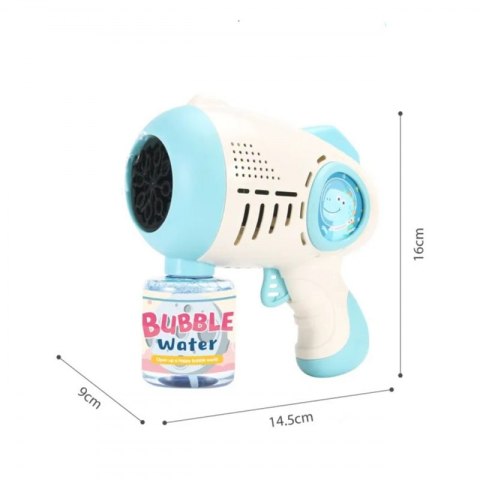 WOOPIE Pistolet do Robienia Baniek Mydlanych Dino Niebieski Woopie WOOPIE Pistolet do Robienia Baniek Mydlanych Dino Niebieski Woopie