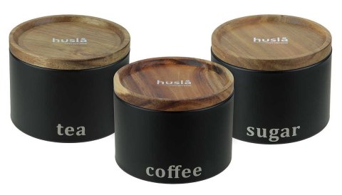 ZESTAW POJEMNIKÓW KUCHENNYCH HUSLA black 73949 HUSLA ZESTAW POJEMNIKÓW KUCHENNYCH HUSLA black 73949 HUSLA