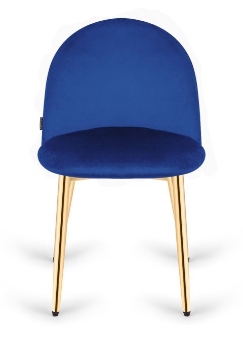 Krzesło tapicerowane GLORIA BLUE VELVET GOLD Lugano