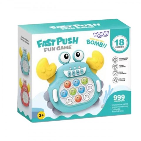 WOOPIE Gra POP IT Elektroniczna Antystresowa Zręcznościowa Krab Czerwony Woopie WOOPIE Gra POP IT Elektroniczna Antystresowa Zręcznościowa Krab Czerwony Woopie