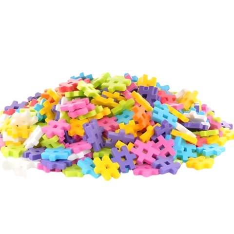 Zestaw Klocków Konstrukcyjnych Basic Pink 600 Elementów Klocki Meli Puzzle Meli