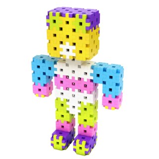 Zestaw Klocków Konstrukcyjnych Basic Pink Travel Box 250 Elementów Puzzle Meli