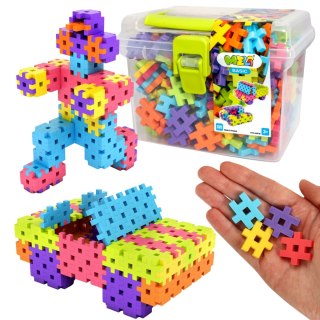 Zestaw Klocków Konstrukcyjnych Basic Travel Box 250 Elementów Puzzle Meli