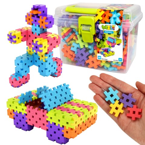 Zestaw Klocków Konstrukcyjnych Basic Travel Box 250 Elementów Puzzle Meli