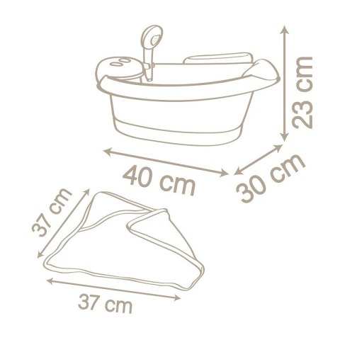 SMOBY Baby Nurse Wanienka z hydromasażem, prysznicem i światłem Smoby SMOBY Baby Nurse Wanienka z hydromasażem, prysznicem i światłem Smoby