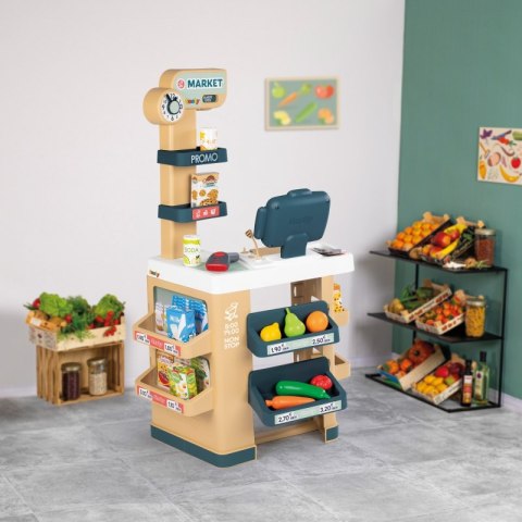 SMOBY Sklep Market z Wózkiem Elektroniczną Kasą ze Skanerem Smoby