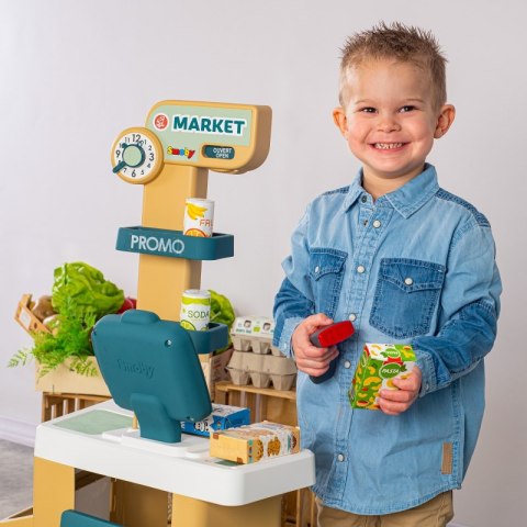 SMOBY Sklep Market z Wózkiem Elektroniczną Kasą ze Skanerem Smoby