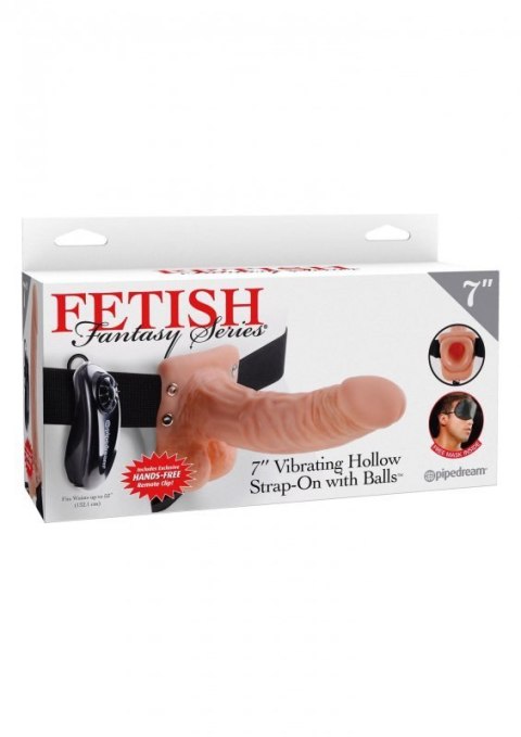 7in. Vibrating Hollow Strap-On Light skin tone Boss of toys 7in. Vibrating Hollow Strap-On Light skin tone Boss of toys