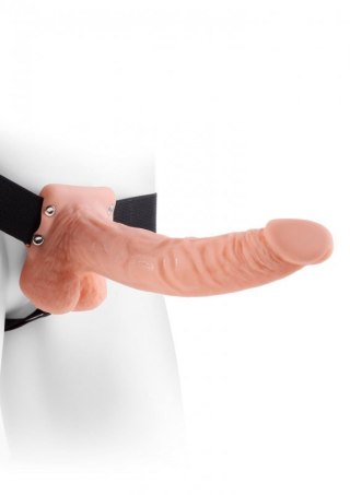 9 inch Hollow Strap-On Balls Light skin tone Boss of toys