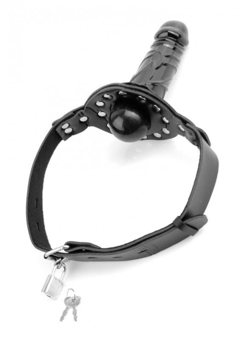 Deluxe Ball Gag with Dildo Black Boss of toys