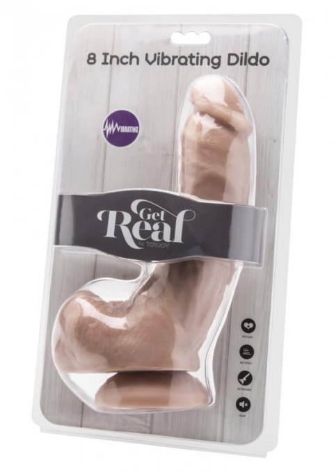 Dildo 8in. with Balls Vibrator Light skin tone Boss of toys Dildo 8in. with Balls Vibrator Light skin tone Boss of toys