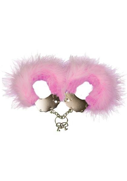 Kajdanki-Śmieszna zabawka-kadanki - Metallic Handcuffs,Feather Cov.. Pink Boss of toys Kajdanki-Śmieszna zabawka-kadanki - Metallic Handcuffs,Feather Cov.. Pink Boss of toys
