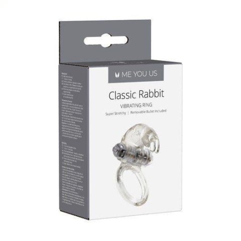 Pierścień- Me You Us Classic Rabbit Cock Ring Transparent Boss of toys Pierścień- Me You Us Classic Rabbit Cock Ring Transparent Boss of toys