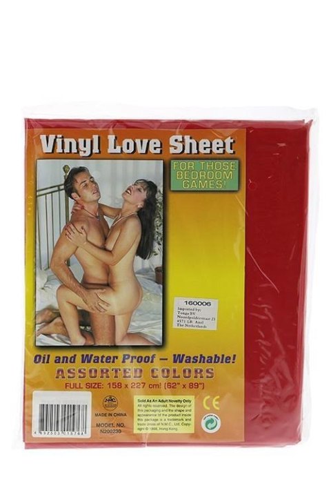 VINYL BED SHEET RED 158x227CM Boss of toys