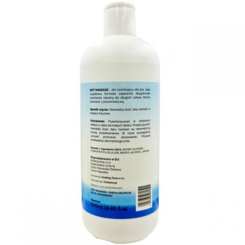 WET MASSAGE 500ml WYSOKIEJ JAKOŚCI GĘSTY ŻEL 2W1 LoveStim