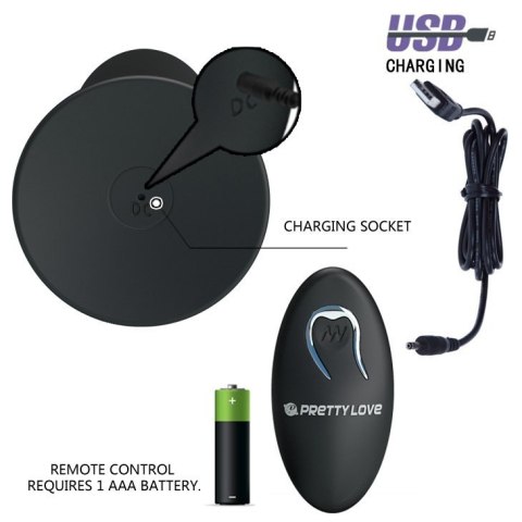 PRETTY LOVE - REMOTE CONTROL VIBRATING PLUG 12 function Boss of toys