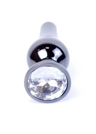 Plug-Jewellery Dark Silver BUTT PLUG- Clear Boss of toys