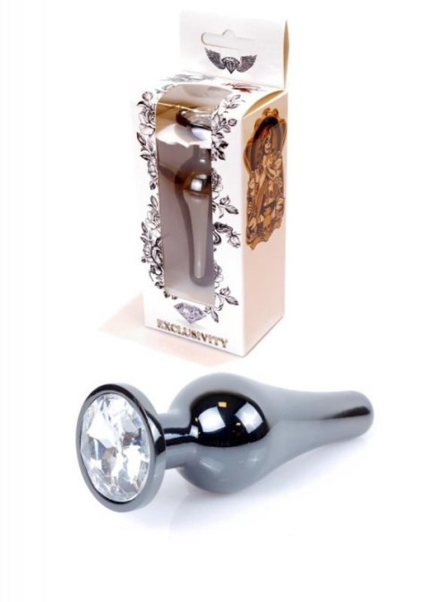 Plug-Jewellery Dark Silver BUTT PLUG- Clear Boss of toys