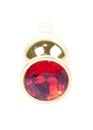 Plug-Jewellery Gold BUTT PLUG- Red Boss of toys