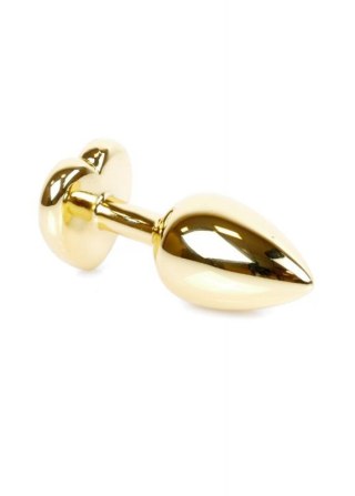 Plug-Jewellery Gold Heart PLUG- Clear Boss of toys