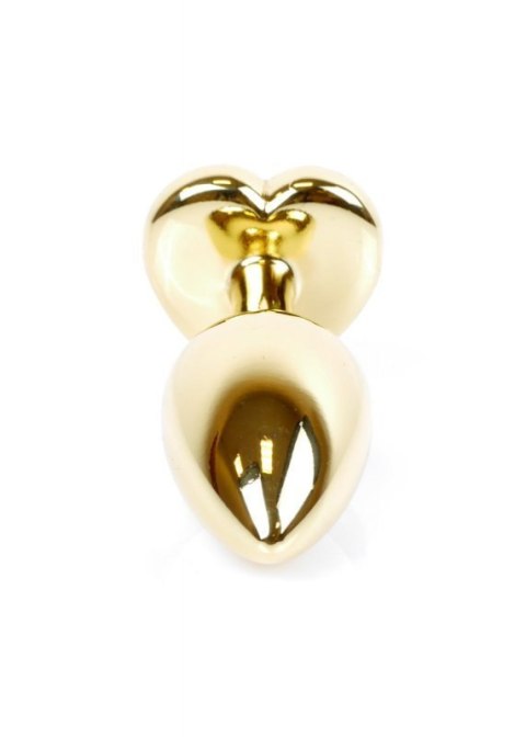 Plug-Jewellery Gold Heart PLUG- Clear Boss of toys